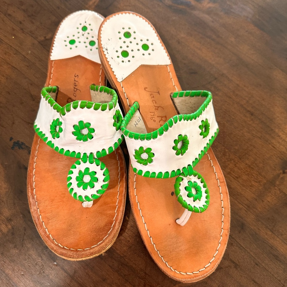 Jack Roger’s Leather Green Sandals